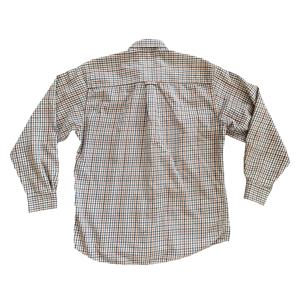 Pendleton Shirt Men L Merino Wool Pima Cotton Plaid Canterbury Cloth Button Down - Picture 4 of 8
